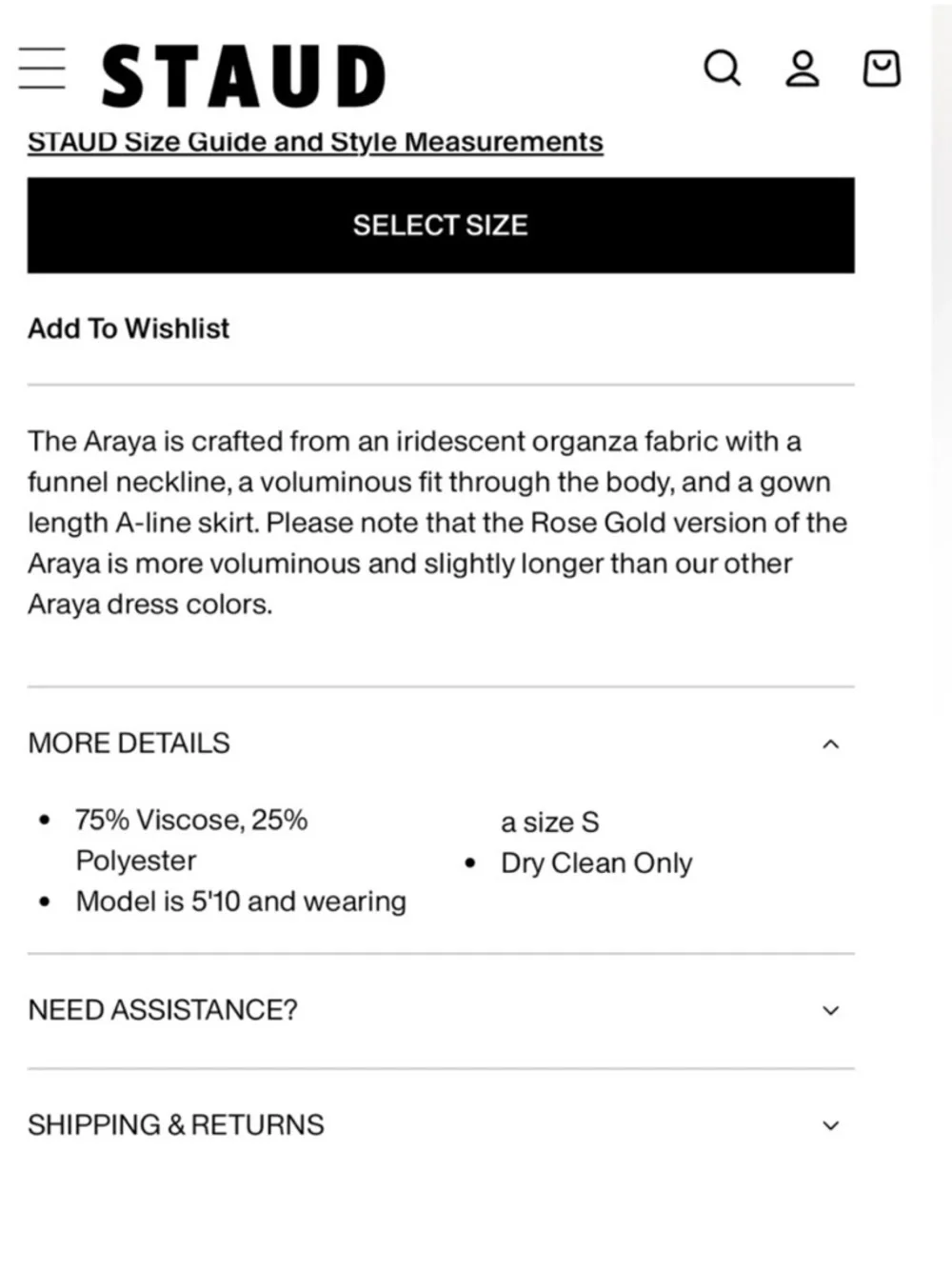 STAUD Araya Maxi Dress - NWT - Picture 10 of 10